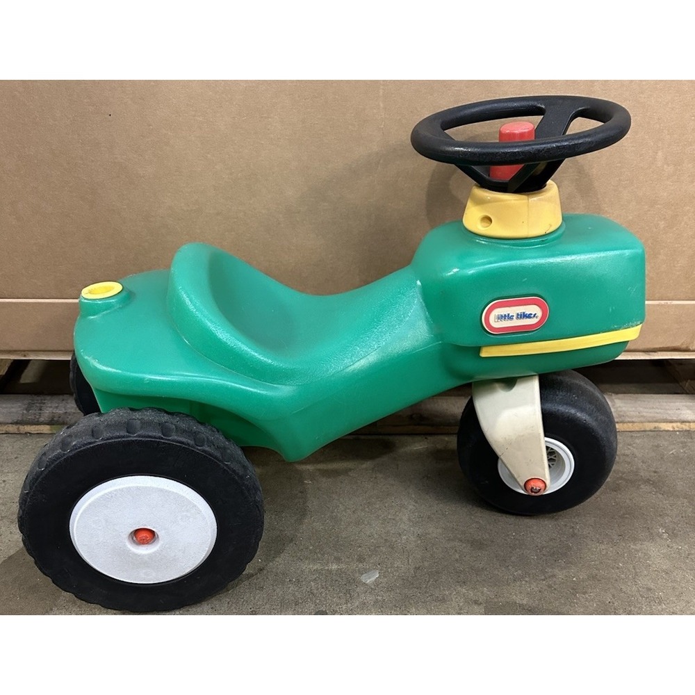 VINTAGE LITTLE TIKES GREEN RIDE ON TRACTOR TODDLER TOY USA MADE 24" RARE HTF